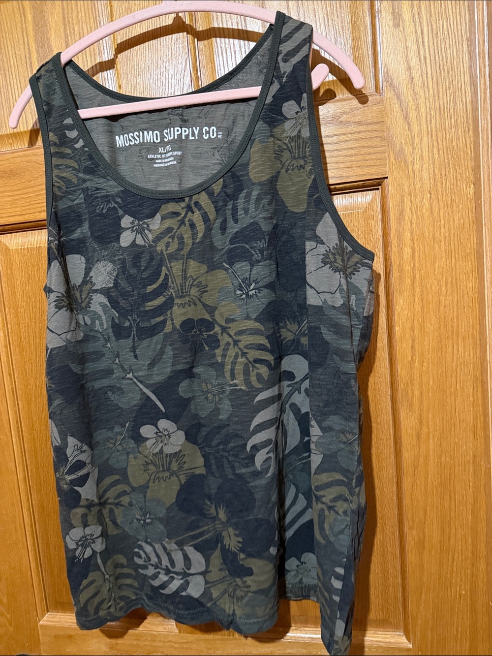 Mossimo Supply Co. Men's Tropical Print Tank Top in Olive Green and Black